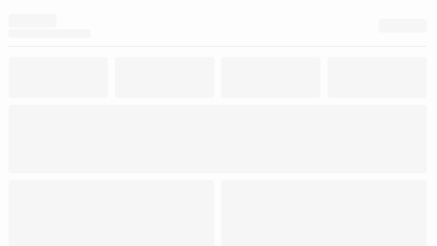 The team usage page in its loading state: grey skeleton blocks where the stats and chart will be.